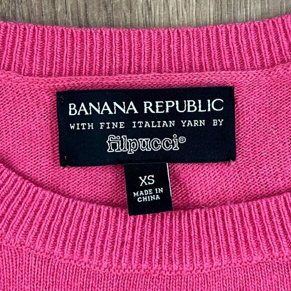 Banana Republic Filpucci Italian Merino Wool Cashmere Pink Sweater Sz XS - Picture 3 of 9